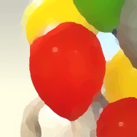 profile with balloon face