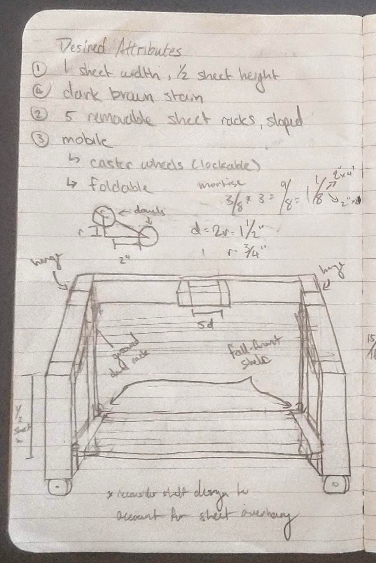 Drying rack sketch